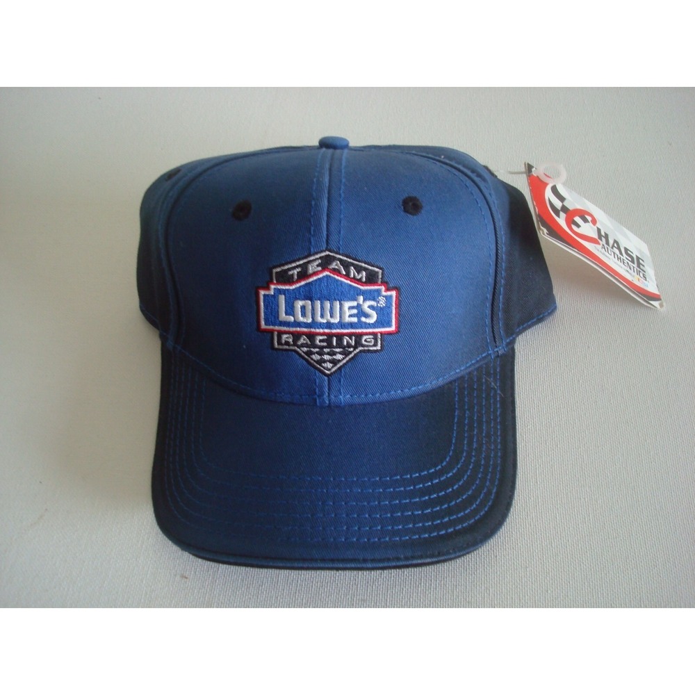 NASCAR LOWES RACING JOHNSON STRAPBACK 00S 90S GOLF BEACH HAT CAP VINTAGE H2